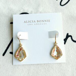 Alicia Bonnie Earrings - Miley - Dichroic Glass Gold